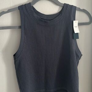 Hollister blue/grey high neck tank top. breathable lined material